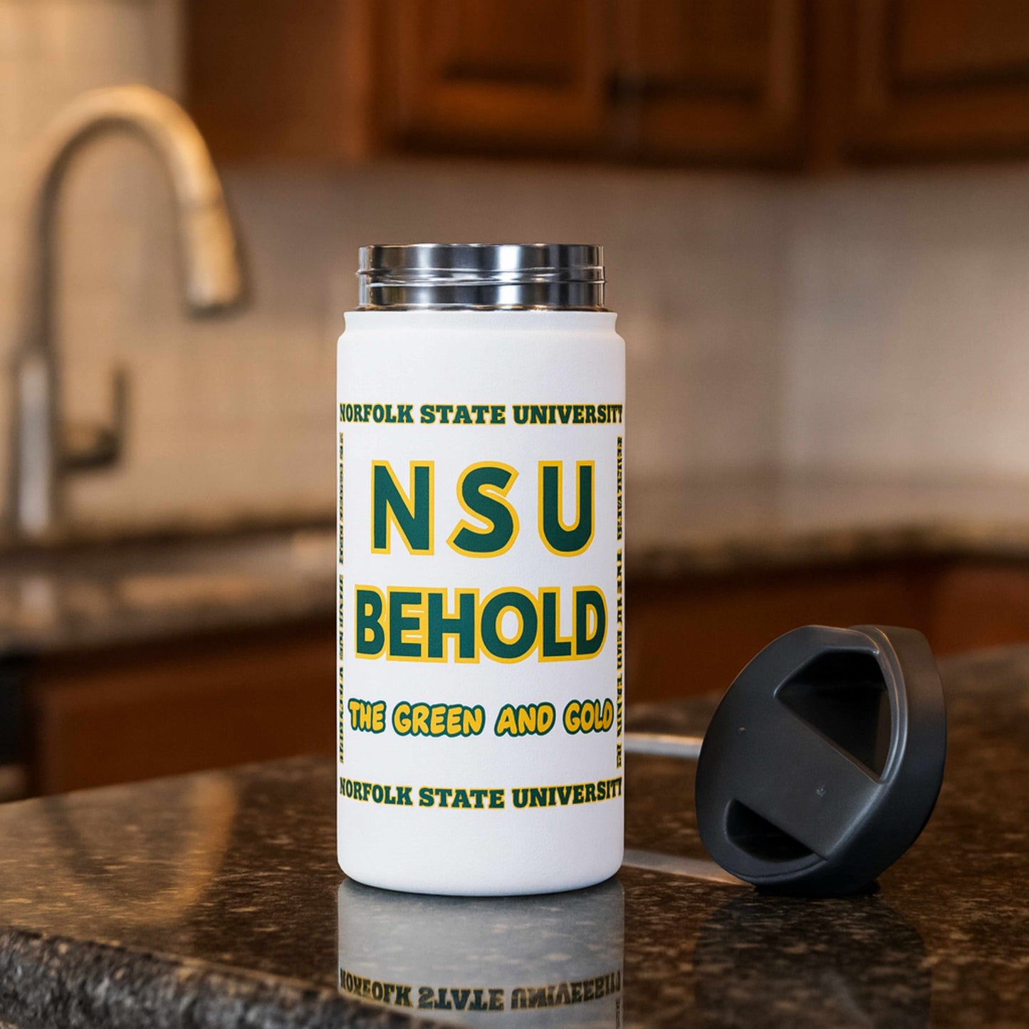 NSU Behold Water Bottle - The Green & Gold Edition