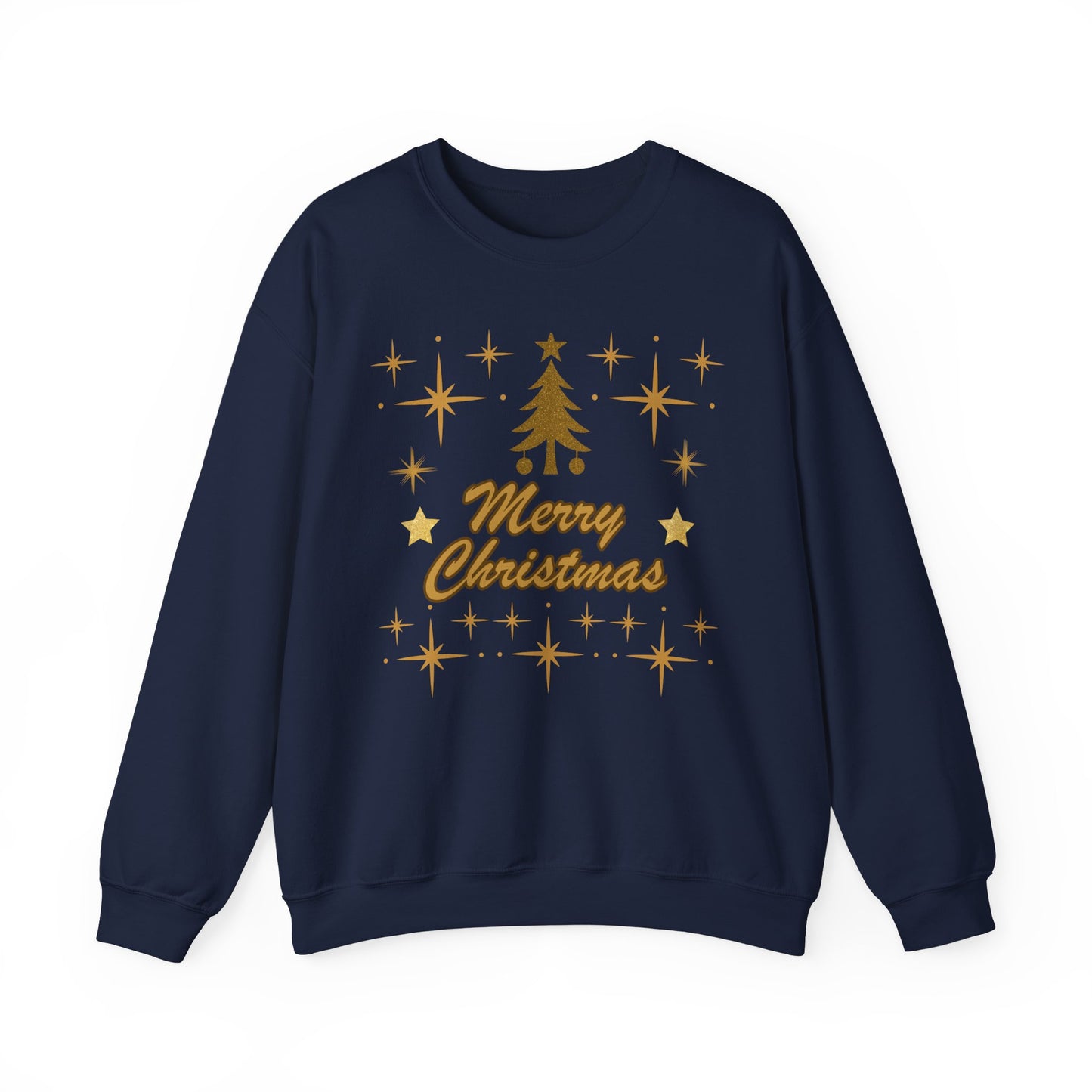Merry Christmas Gold Tree Sweatshirt