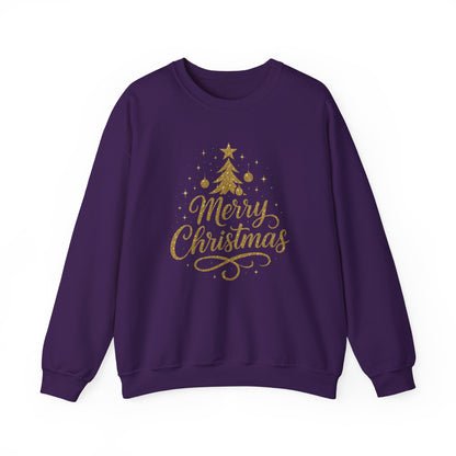 Elegant Gold Sparkle Merry Christmas Sweatshirt