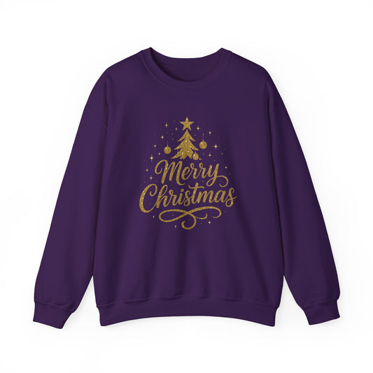 Elegant Gold Sparkle Merry Christmas Sweatshirt