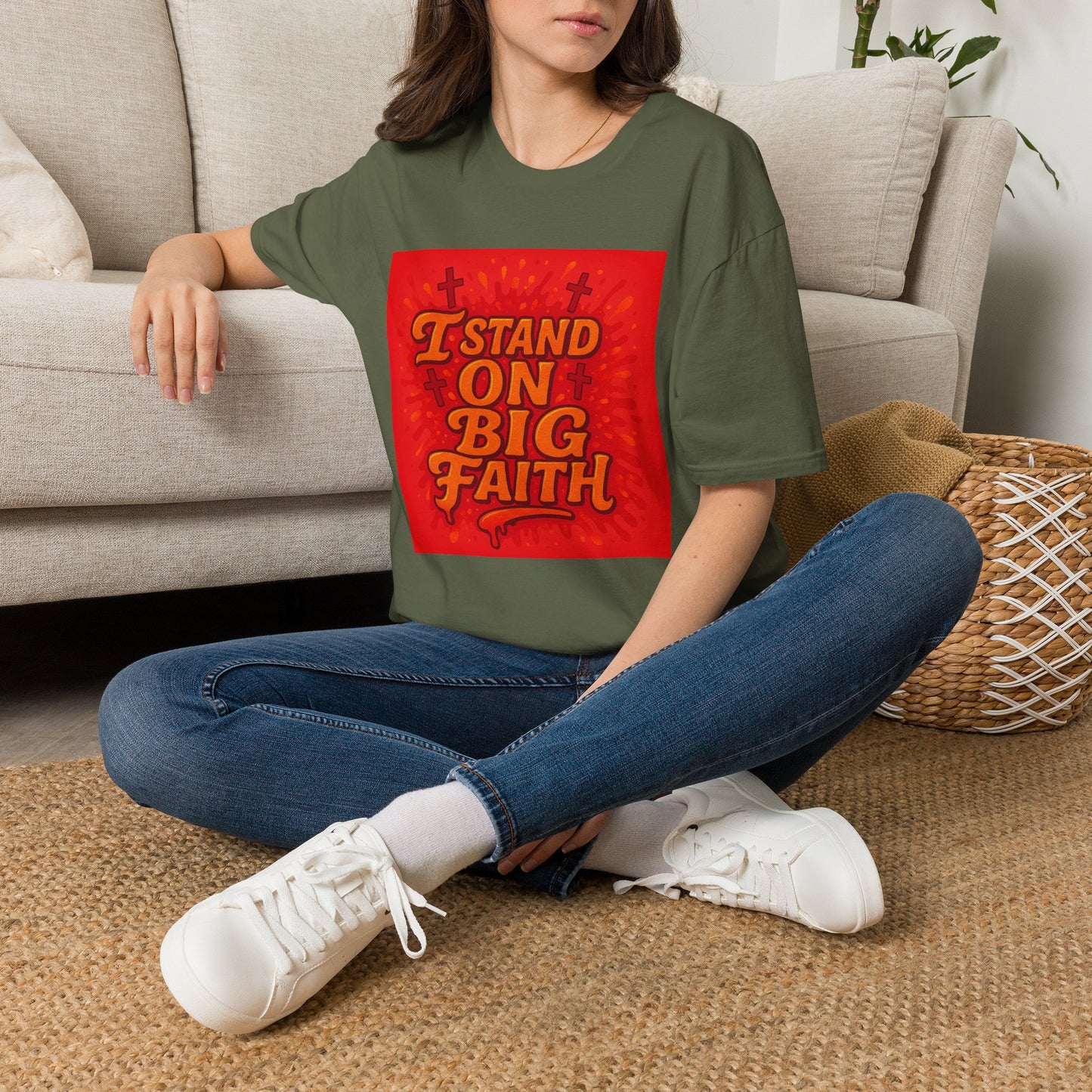 I Stand on Big Faith Design T-Shirt