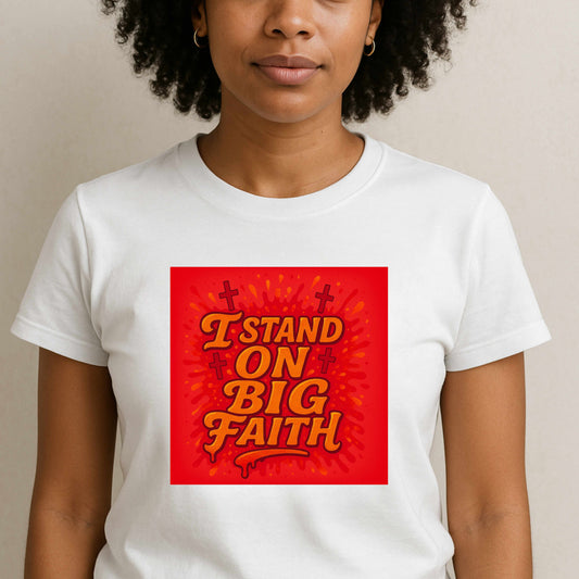 I Stand on Big Faith Design T-Shirt