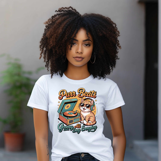 Purr Beats Cat Lover T-Shirt