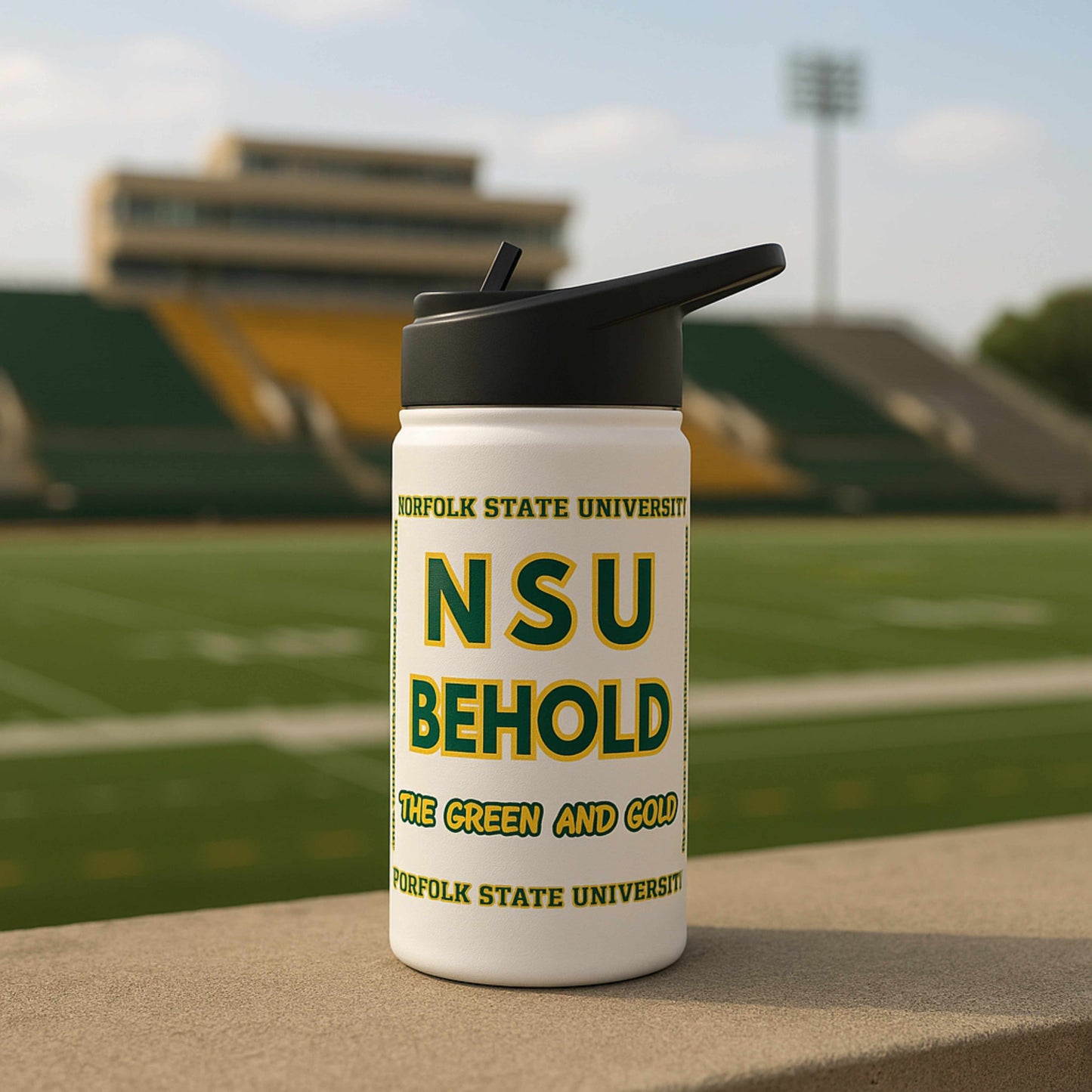 NSU Behold Water Bottle - The Green & Gold Edition