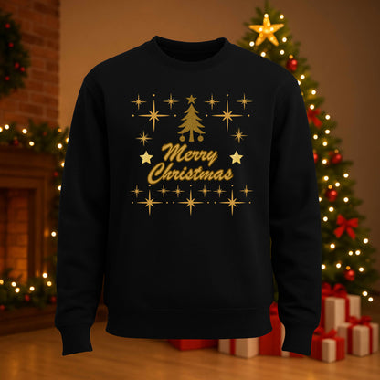 Merry Christmas Gold Tree Sweatshirt