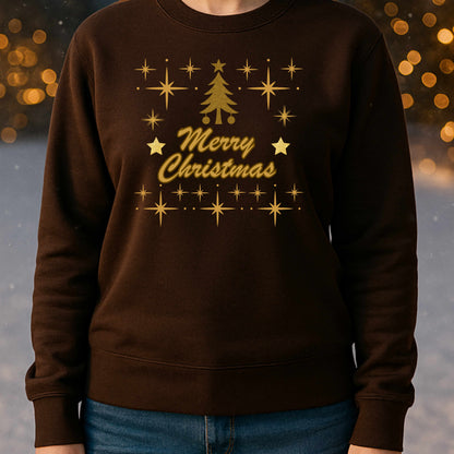 Merry Christmas Gold Tree Sweatshirt