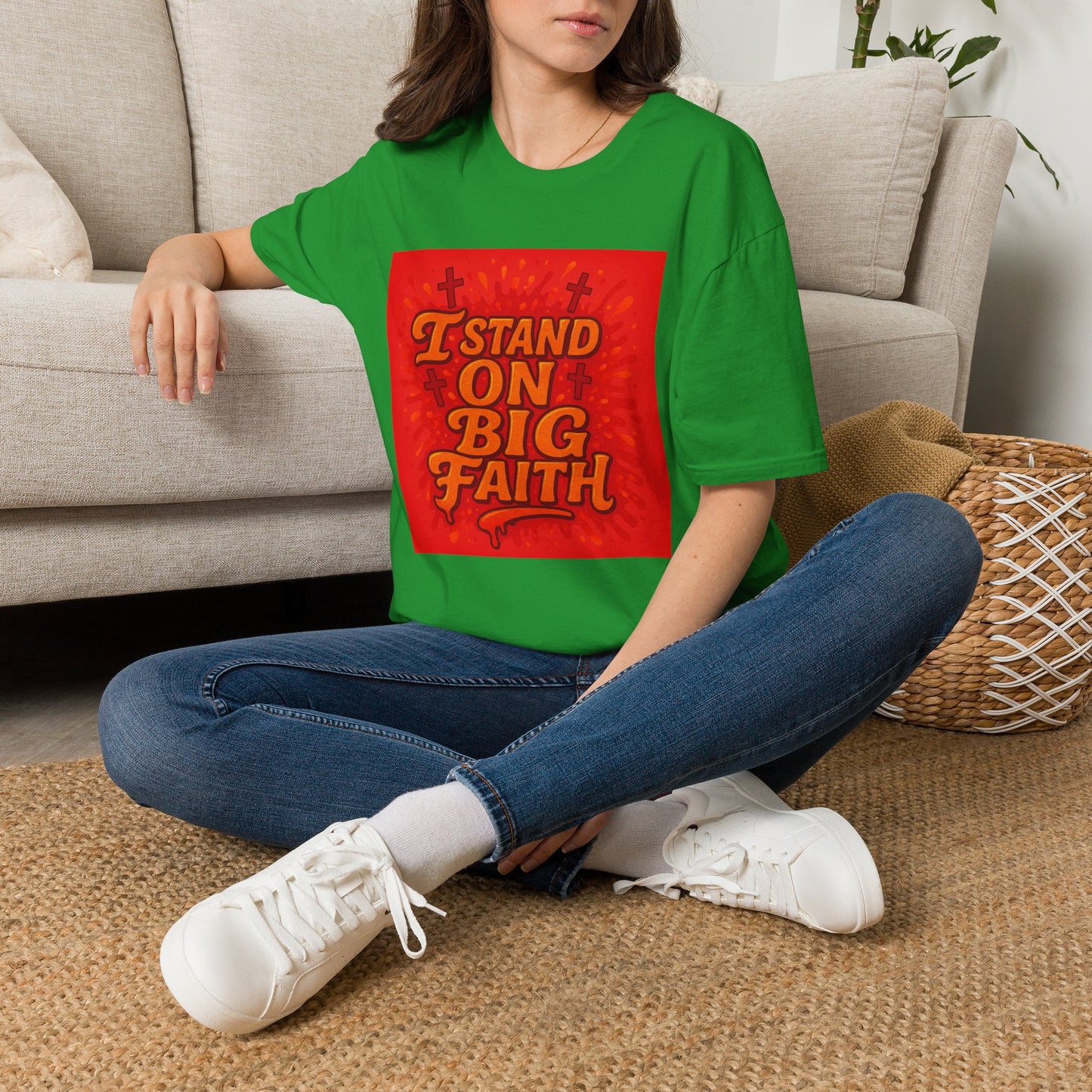 I Stand on Big Faith Design T-Shirt