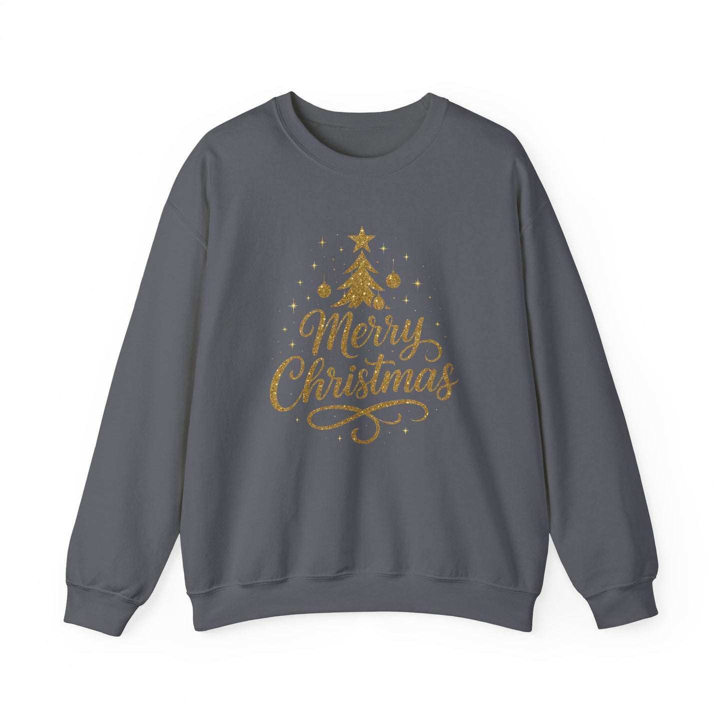 Elegant Gold Sparkle Merry Christmas Sweatshirt