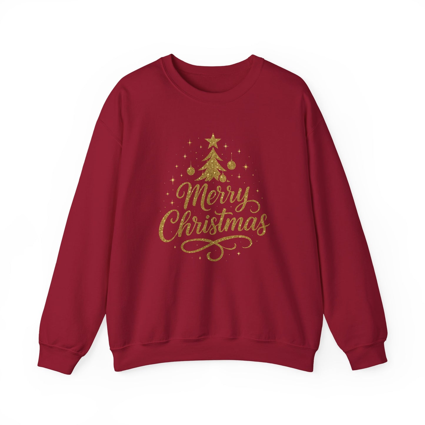 Elegant Gold Sparkle Merry Christmas Sweatshirt