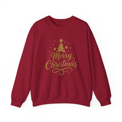 Elegant Gold Sparkle Merry Christmas Sweatshirt