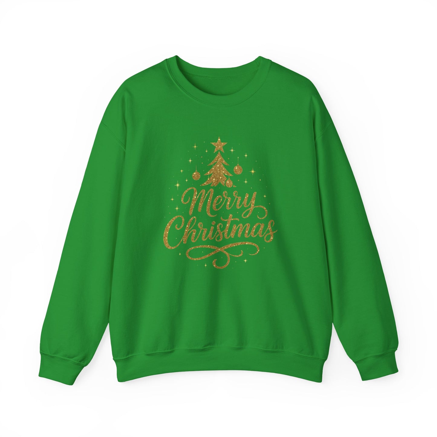 Elegant Gold Sparkle Merry Christmas Sweatshirt