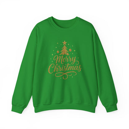 Elegant Gold Sparkle Merry Christmas Sweatshirt